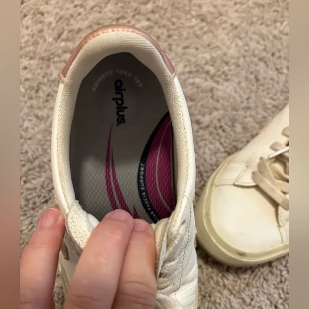 Veja Campo White Leather Sneaker with Pink Metallic V
